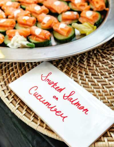 Smoked Salmon on Cucumber