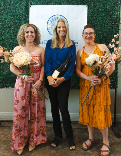 Brooke Medosch, Megan Bucholz with Gigi Mondavi (C. Mondavi & Family)